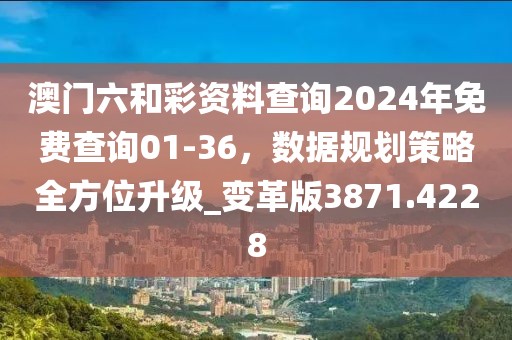 澳门六和彩资料查询2024年免费查询01-36，数据规划策略全方位升级_变革版3871.4228