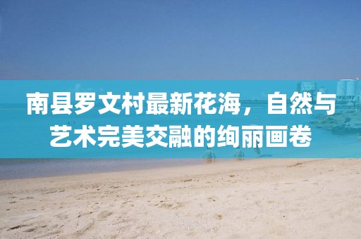 南县罗文村最新花海，自然与艺术完美交融的绚丽画卷