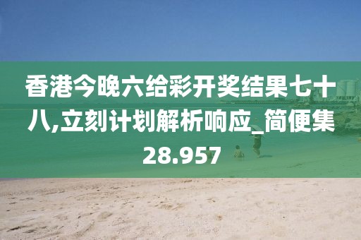 香港今晚六给彩开奖结果七十八,立刻计划解析响应_简便集28.957