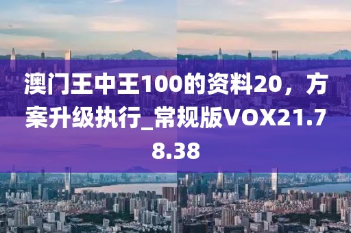 澳门王中王100的资料20，方案升级执行_常规版VOX21.78.38