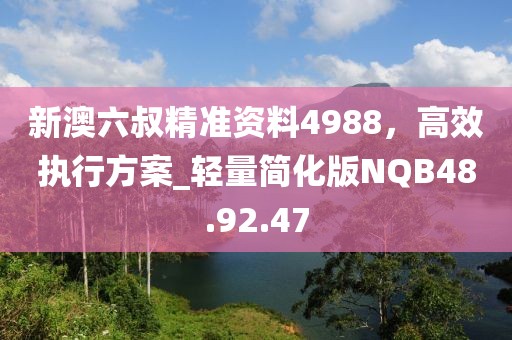 新澳六叔精准资料4988，高效执行方案_轻量简化版NQB48.92.47