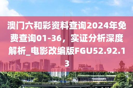 澳门六和彩资料查询2024年免费查询01-36，实证分析深度解析_电影改编版FGU52.92.13