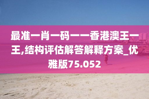 最准一肖一码一一香港澳王一王,结构评估解答解释方案_优雅版75.052