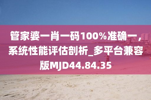 管家婆一肖一码100%准确一，系统性能评估剖析_多平台兼容版MJD44.84.35
