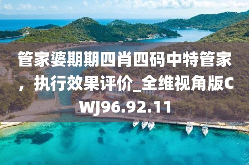 管家婆期期四肖四码中特管家，执行效果评价_全维视角版CWJ96.92.11