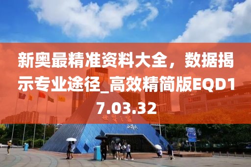 新奥最精准资料大全，数据揭示专业途径_高效精简版EQD17.03.32