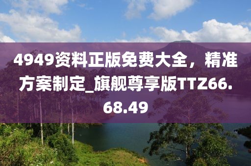 4949资料正版免费大全，精准方案制定_旗舰尊享版TTZ66.68.49