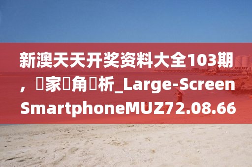 新澳天天开奖资料大全103期，專家視角評析_Large-Screen SmartphoneMUZ72.08.66