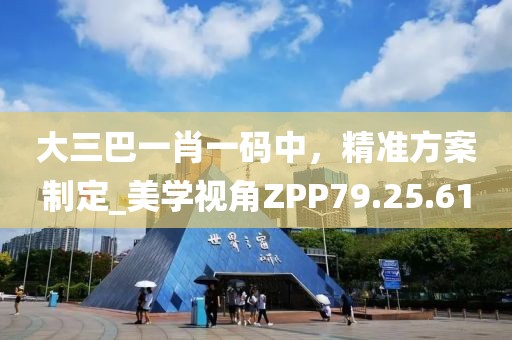 大三巴一肖一码中，精准方案制定_美学视角ZPP79.25.61