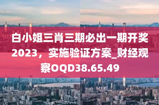 白小姐三肖三期必出一期开奖2023，实施验证方案_财经观察OQD38.65.49