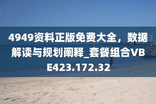 4949资料正版免费大全，数据解读与规划阐释_套餐组合VBE423.172.32