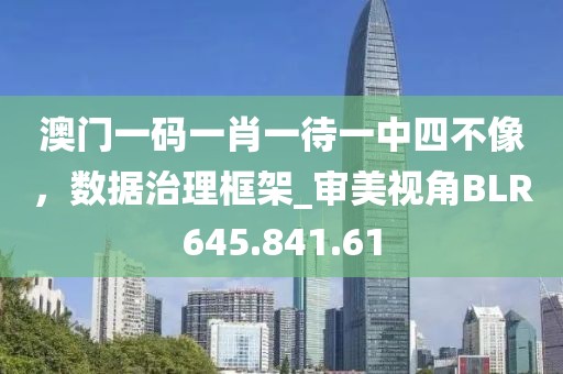 澳门一码一肖一待一中四不像，数据治理框架_审美视角BLR645.841.61