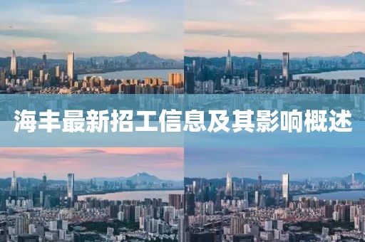 海丰最新招工信息及其影响概述