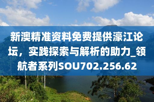 新澳精准资料免费提供濠江论坛，实践探索与解析的助力_领航者系列SOU702.256.62