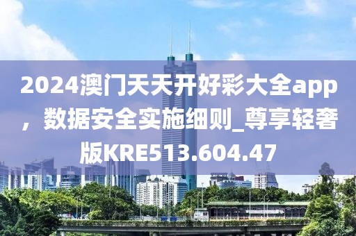2024澳门天天开好彩大全app，数据安全实施细则_尊享轻奢版KRE513.604.47