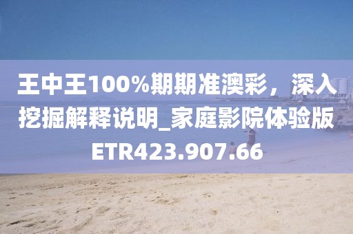 王中王100%期期准澳彩，深入挖掘解释说明_家庭影院体验版ETR423.907.66