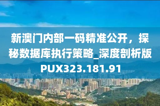 新澳门内部一码精准公开，探秘数据库执行策略_深度剖析版PUX323.181.91