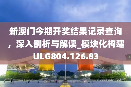 新澳门今期开奖结果记录查询，深入剖析与解读_模块化构建ULG804.126.83