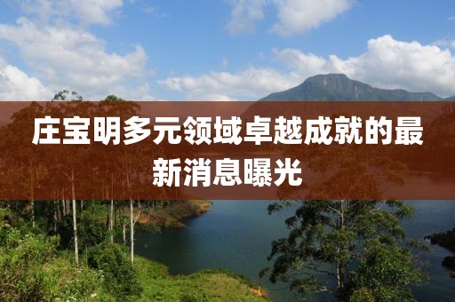 庄宝明多元领域卓越成就的最新消息曝光