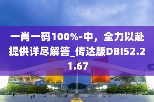 一肖一码100%-中，全力以赴提供详尽解答_传达版DBI52.21.67