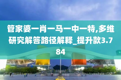 管家婆一肖一马一中一特,多维研究解答路径解释_提升款3.784