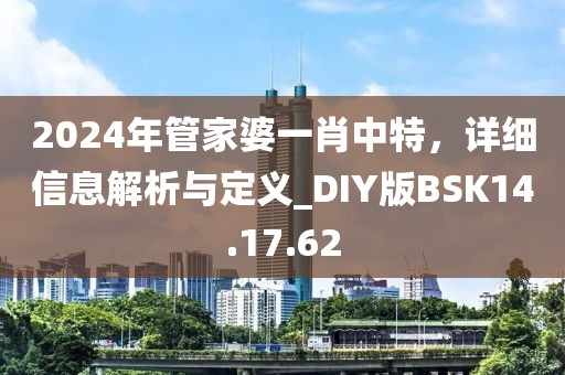 2024年管家婆一肖中特，详细信息解析与定义_DIY版BSK14.17.62
