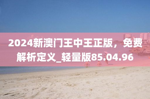 2024新澳门王中王正版，免费解析定义_轻量版85.04.96