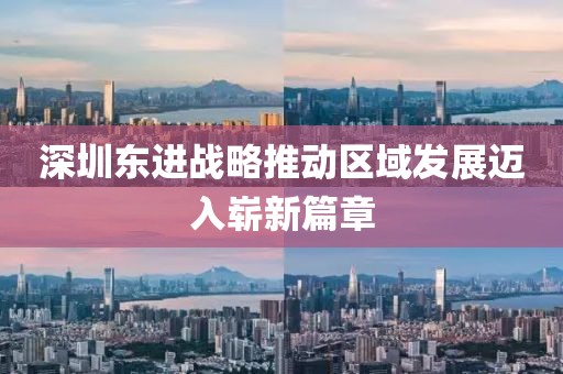 深圳东进战略推动区域发展迈入崭新篇章