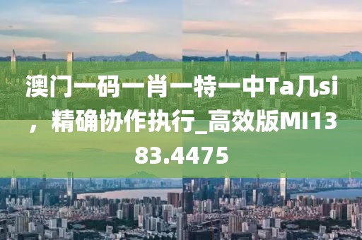 澳门一码一肖一特一中Ta几si，精确协作执行_高效版MI1383.4475