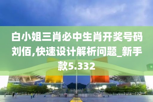 白小姐三肖必中生肖开奖号码刘佰,快速设计解析问题_新手款5.332