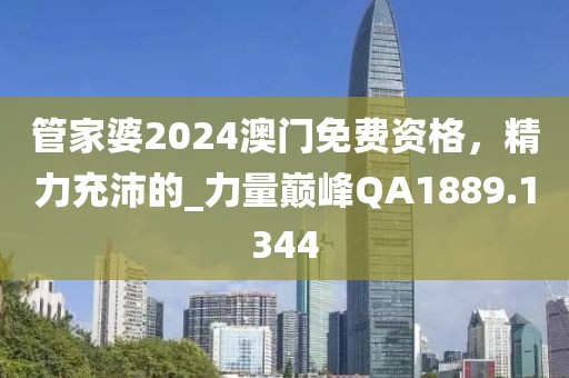 管家婆2024澳门免费资格，精力充沛的_力量巅峰QA1889.1344