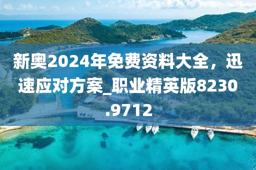 新奥2024年免费资料大全，迅速应对方案_职业精英版8230.9712