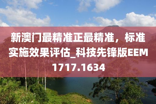 新澳门最精准正最精准，标准实施效果评估_科技先锋版EEM1717.1634