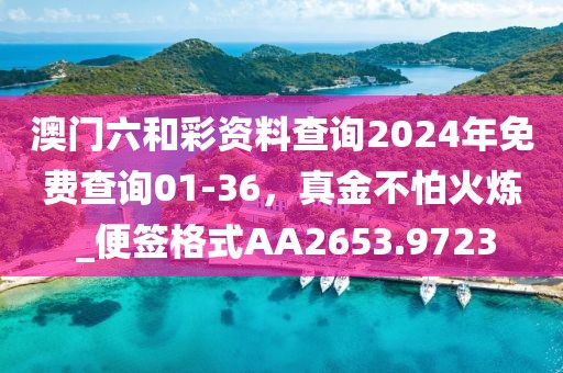 澳门六和彩资料查询2024年免费查询01-36，真金不怕火炼 _便签格式AA2653.9723