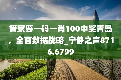 管家婆一码一肖100中奖青岛，全面数据战略_宁静之声8716.6799