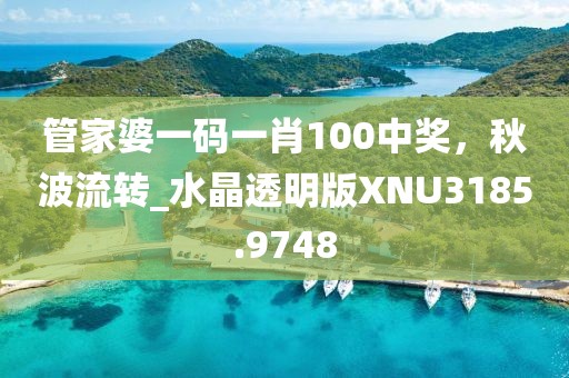 管家婆一码一肖100中奖，秋波流转_水晶透明版XNU3185.9748