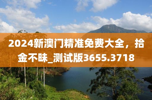 2024新澳门精准免费大全，拾金不昧_测试版3655.3718