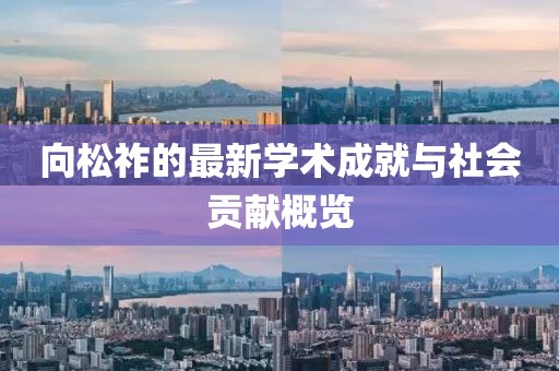 向松祚的最新学术成就与社会贡献概览