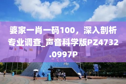 婆家一肖一码100，深入剖析专业调查_声音科学版PZ4732.0997P