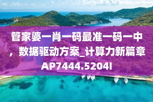 管家婆一肖一码最准一码一中，数据驱动方案_计算力新篇章AP7444.5204I