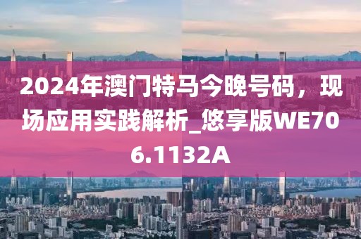 2024年澳门特马今晚号码，现场应用实践解析_悠享版WE706.1132A