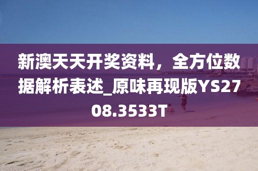 新澳天天开奖资料，全方位数据解析表述_原味再现版YS2708.3533T