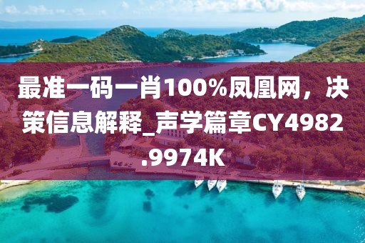 最准一码一肖100%凤凰网，决策信息解释_声学篇章CY4982.9974K