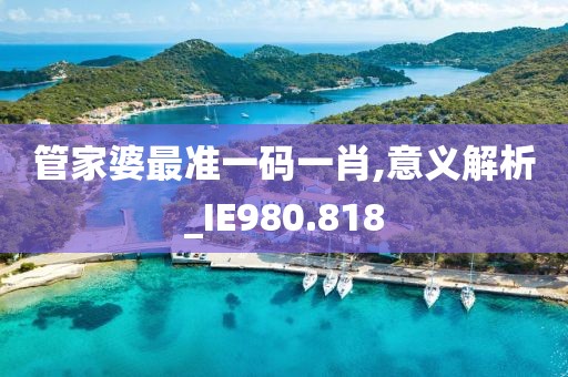管家婆最准一码一肖,意义解析_IE980.818