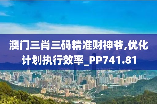 澳门三肖三码精准财神爷,优化计划执行效率_PP741.81