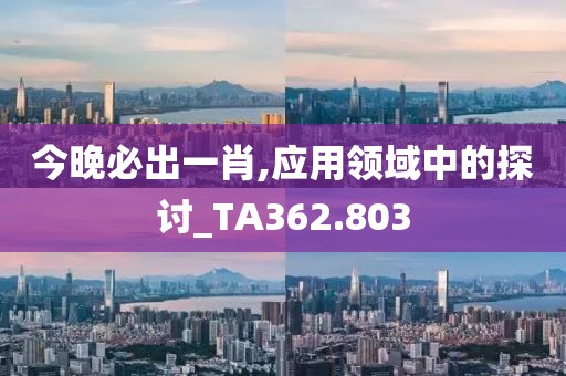 今晚必出一肖,应用领域中的探讨_TA362.803
