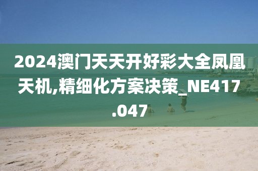 2024澳门天天开好彩大全凤凰天机,精细化方案决策_NE417.047