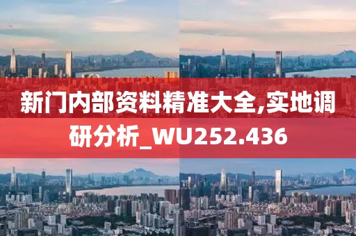 新门内部资料精准大全,实地调研分析_WU252.436