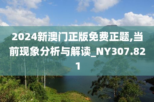 2024新澳门正版免费正题,当前现象分析与解读_NY307.821