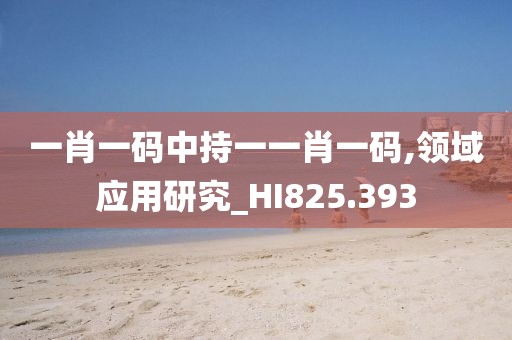 一肖一码中持一一肖一码,领域应用研究_HI825.393